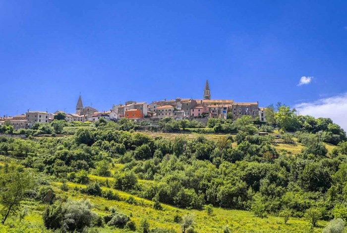 The two church towers of Buje